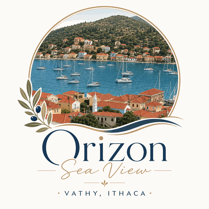 Orizon Sea View Ithaca logo — luxury apartments in Vathy, Ithaca